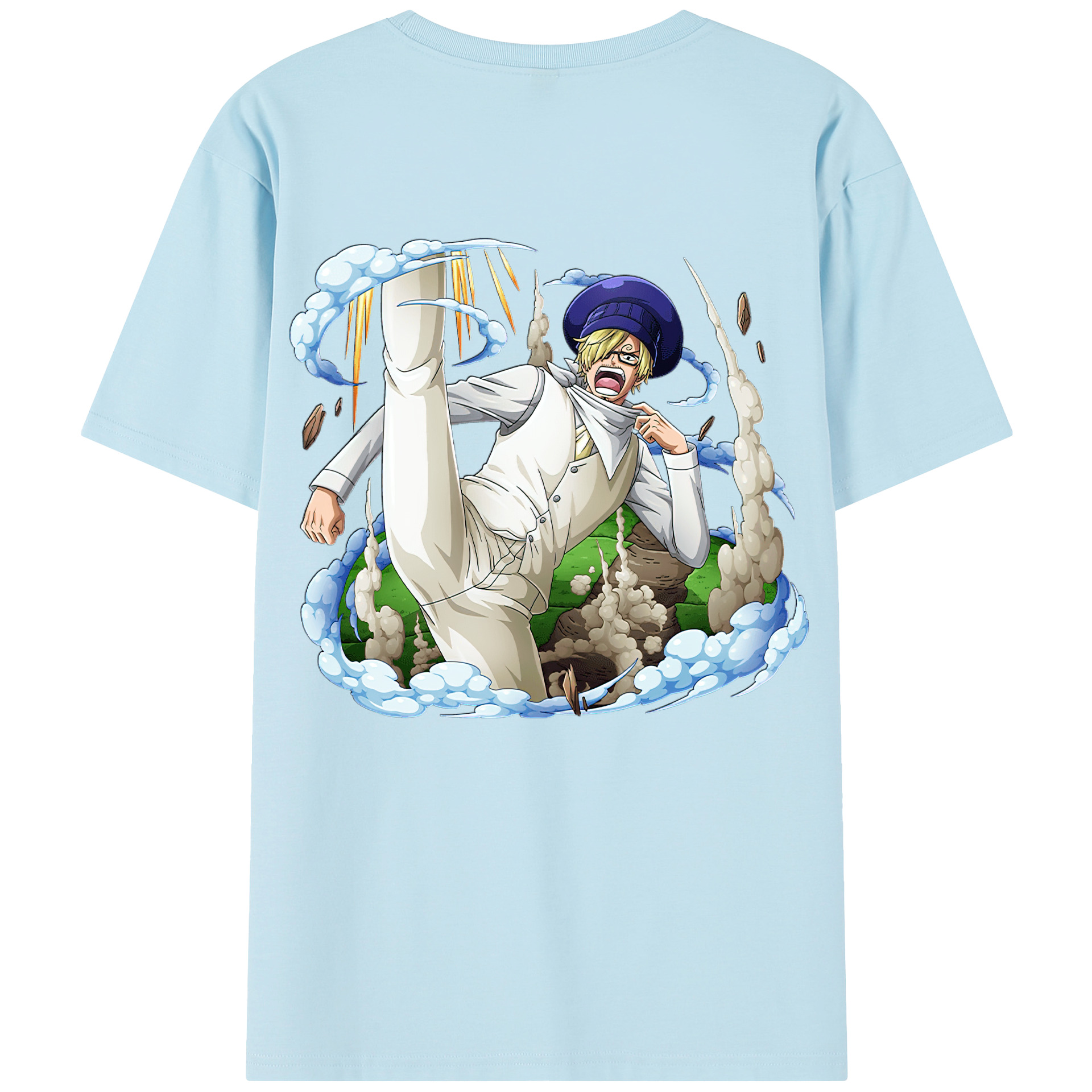 ワンピース サンジ ONE PIECE Sanji 綿100％半袖Tシャツ（背面プリント）